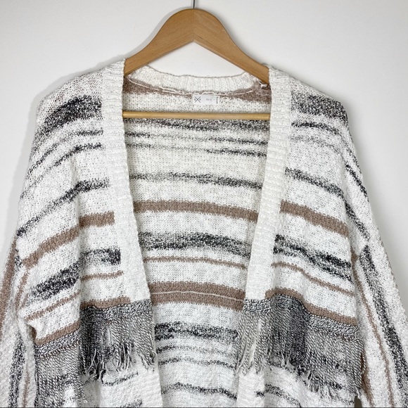 Gentle Fawn Boho Fringe Stripe Sweater Cardigan XS - Picture 3 of 12